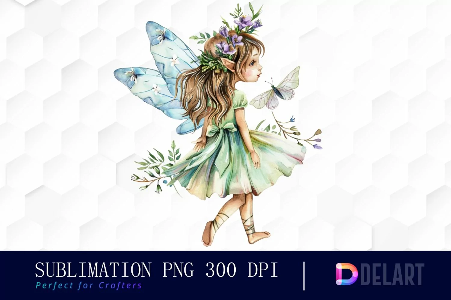 Fairy Girl Watercolor Clipart product image 1