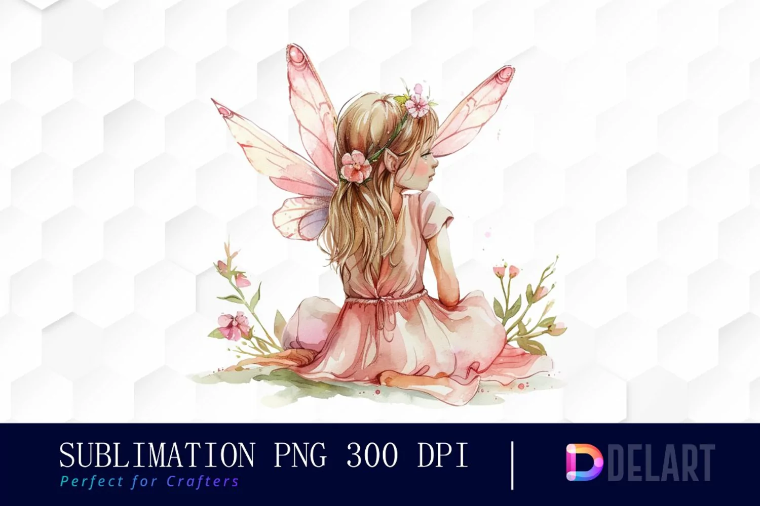 Fairy Girl Watercolor Clipart product image 1