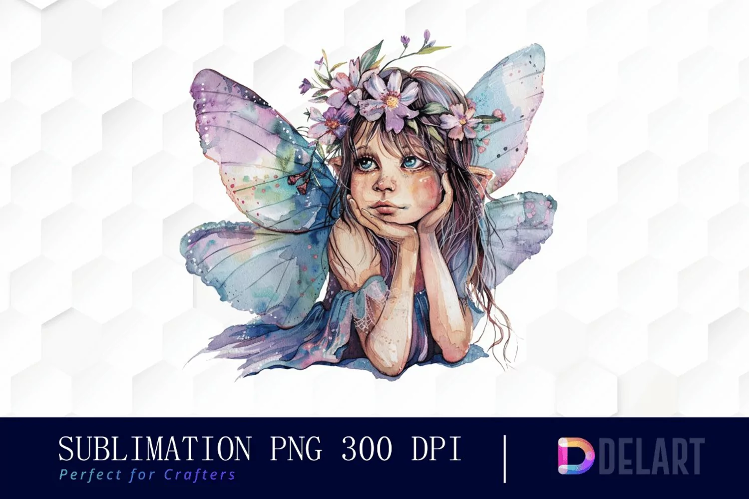 Fairy Girl Watercolor Clipart product image 1