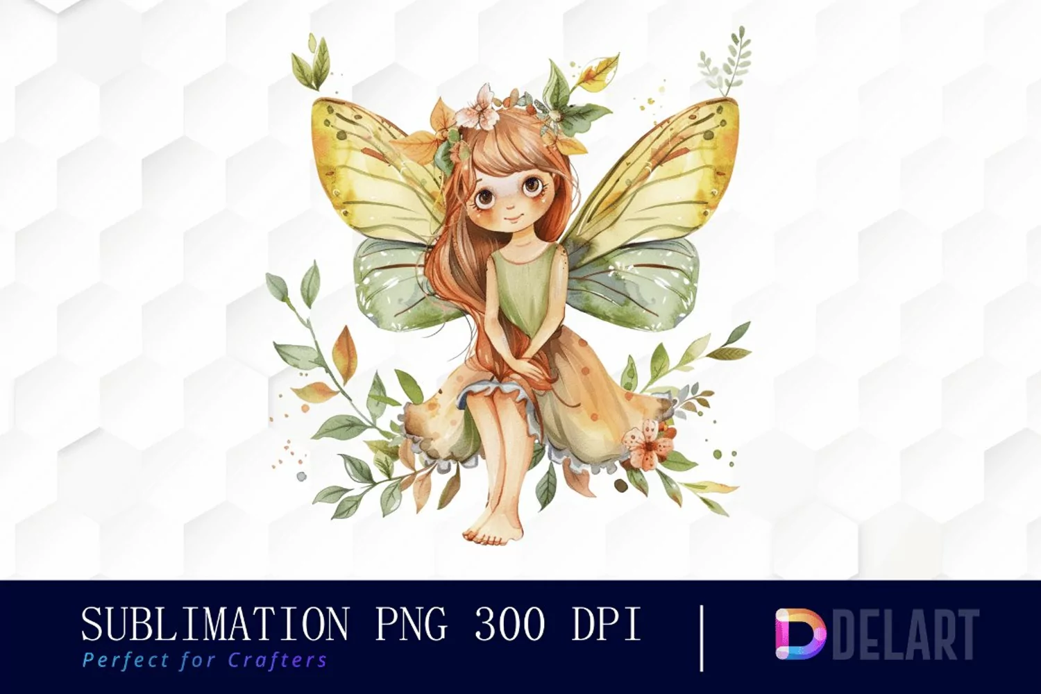 Fairy Girl Watercolor Clipart product image 1