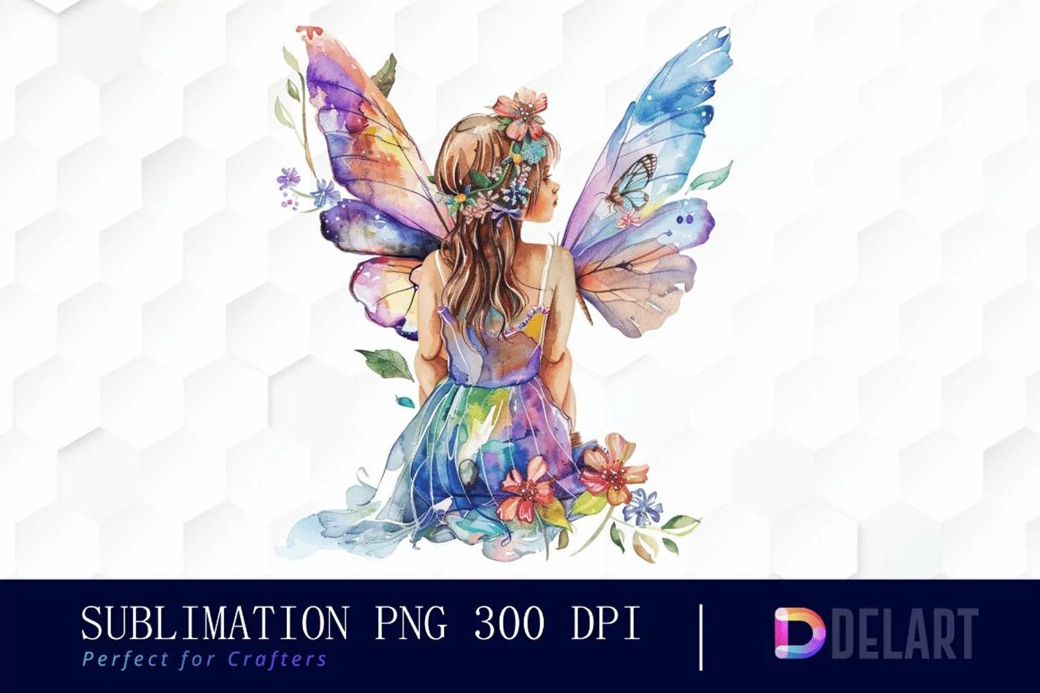 Fairy Girl Watercolor Clipart product image 1
