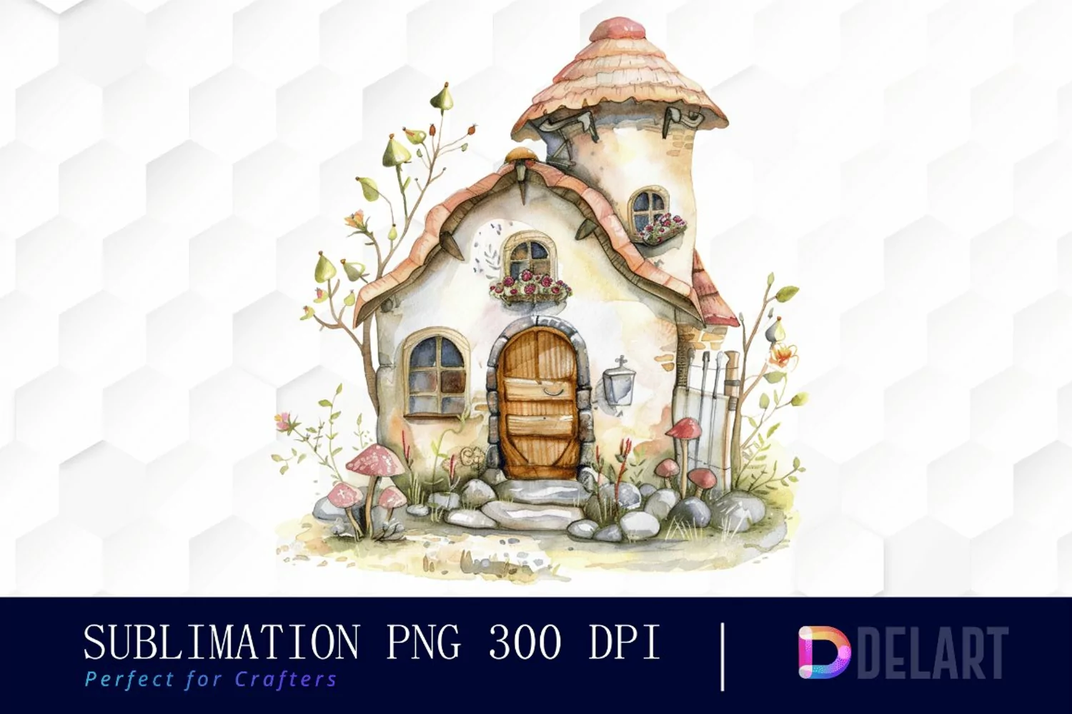 Fairy House Illustration Clipart product image 1
