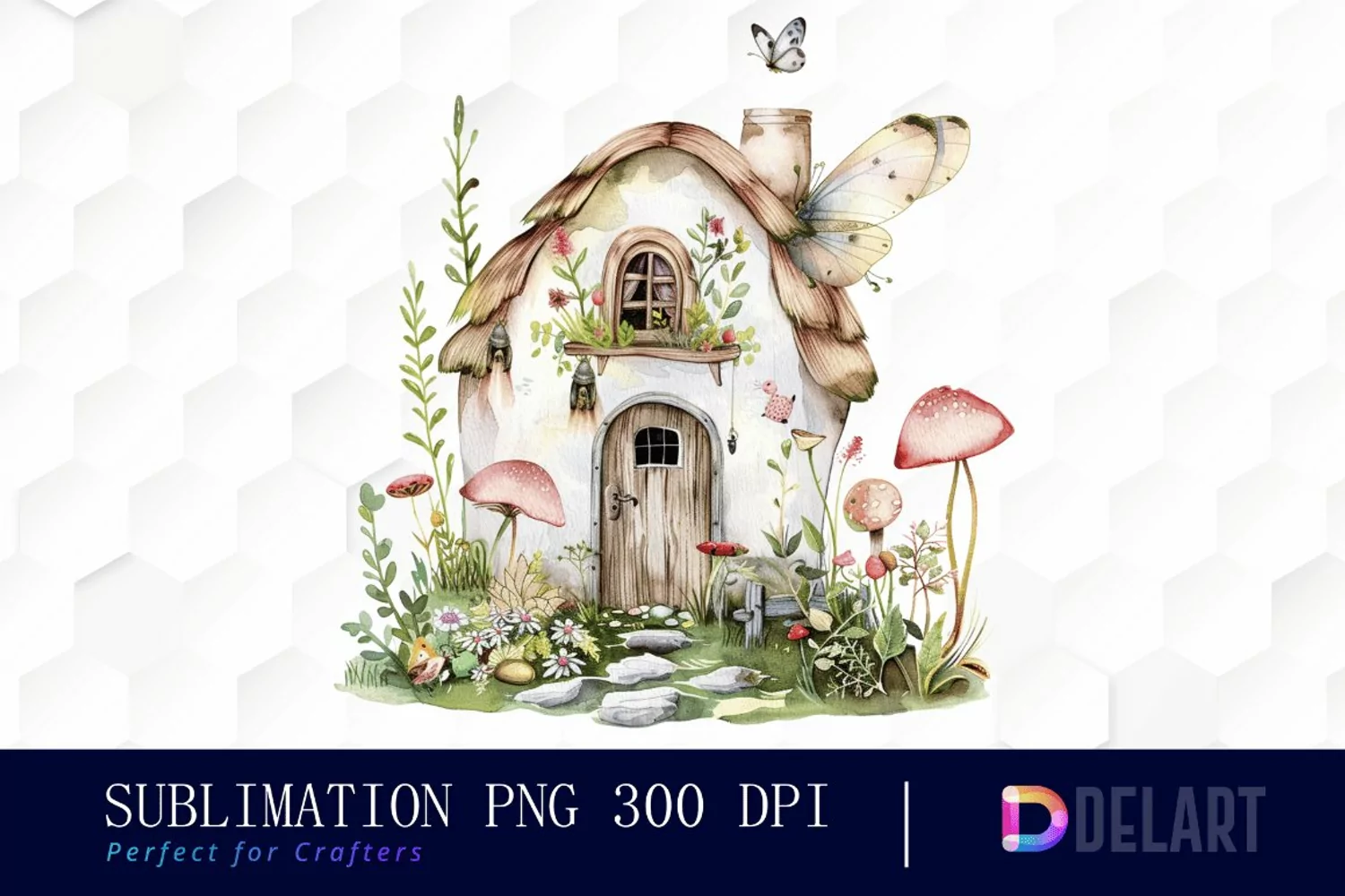 Fairy House Illustration Clipart product image 1