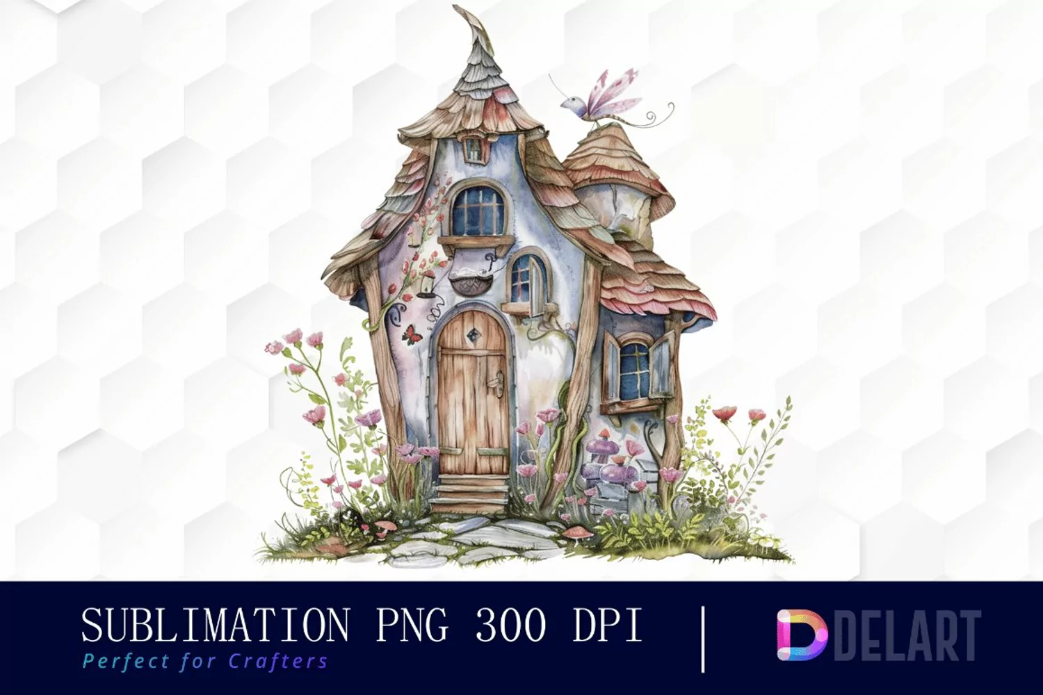 Fairy House Illustration Clipart product image 1