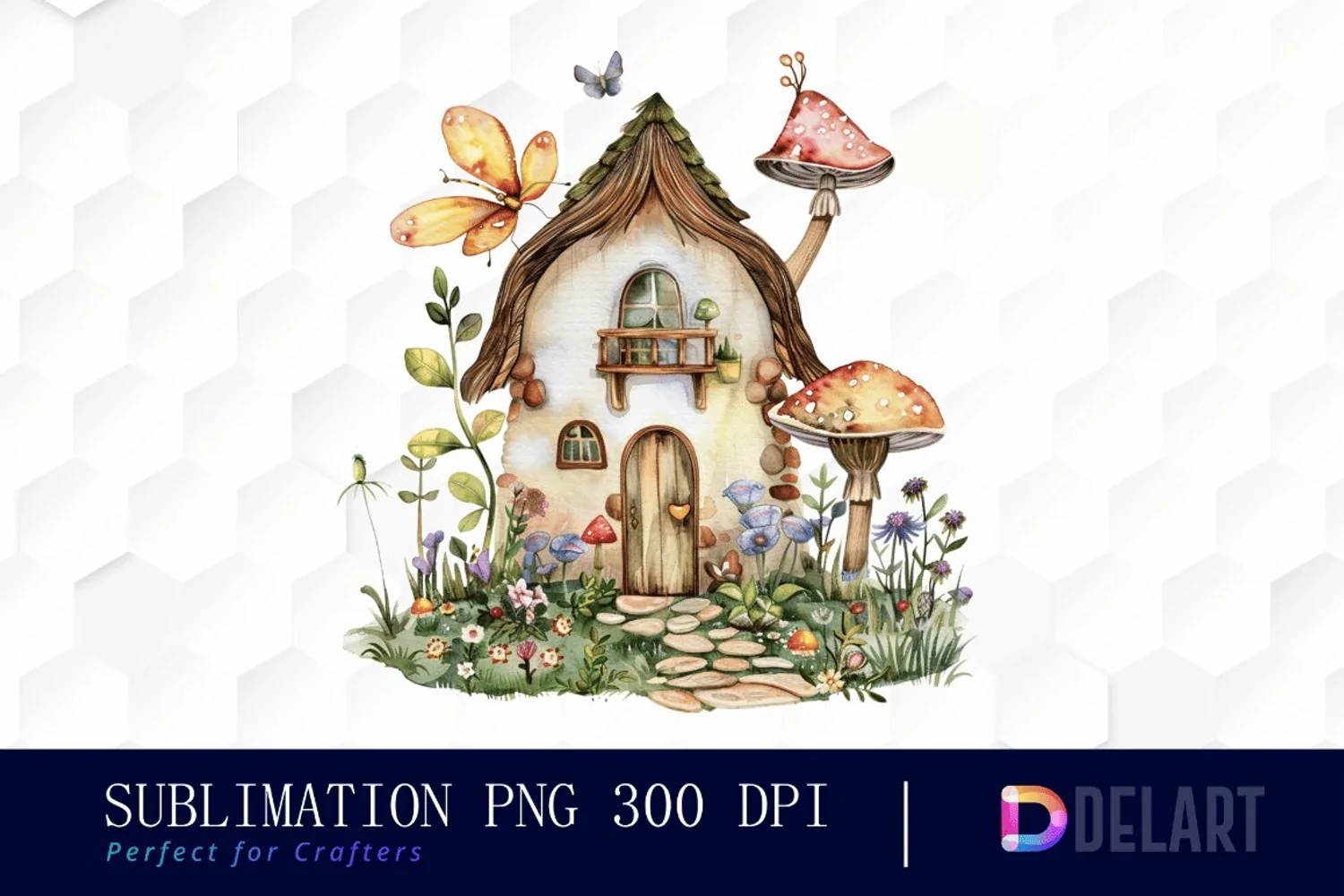 Fairy House Illustration Clipart product image 1
