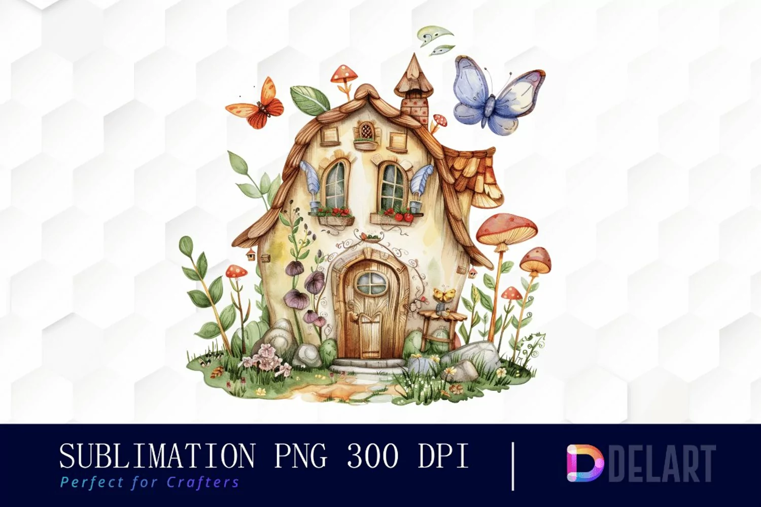 Fairy House Illustration Clipart product image 1