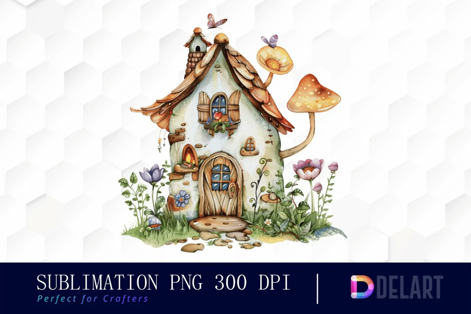 Fairy House Graphics Clipart product image 1