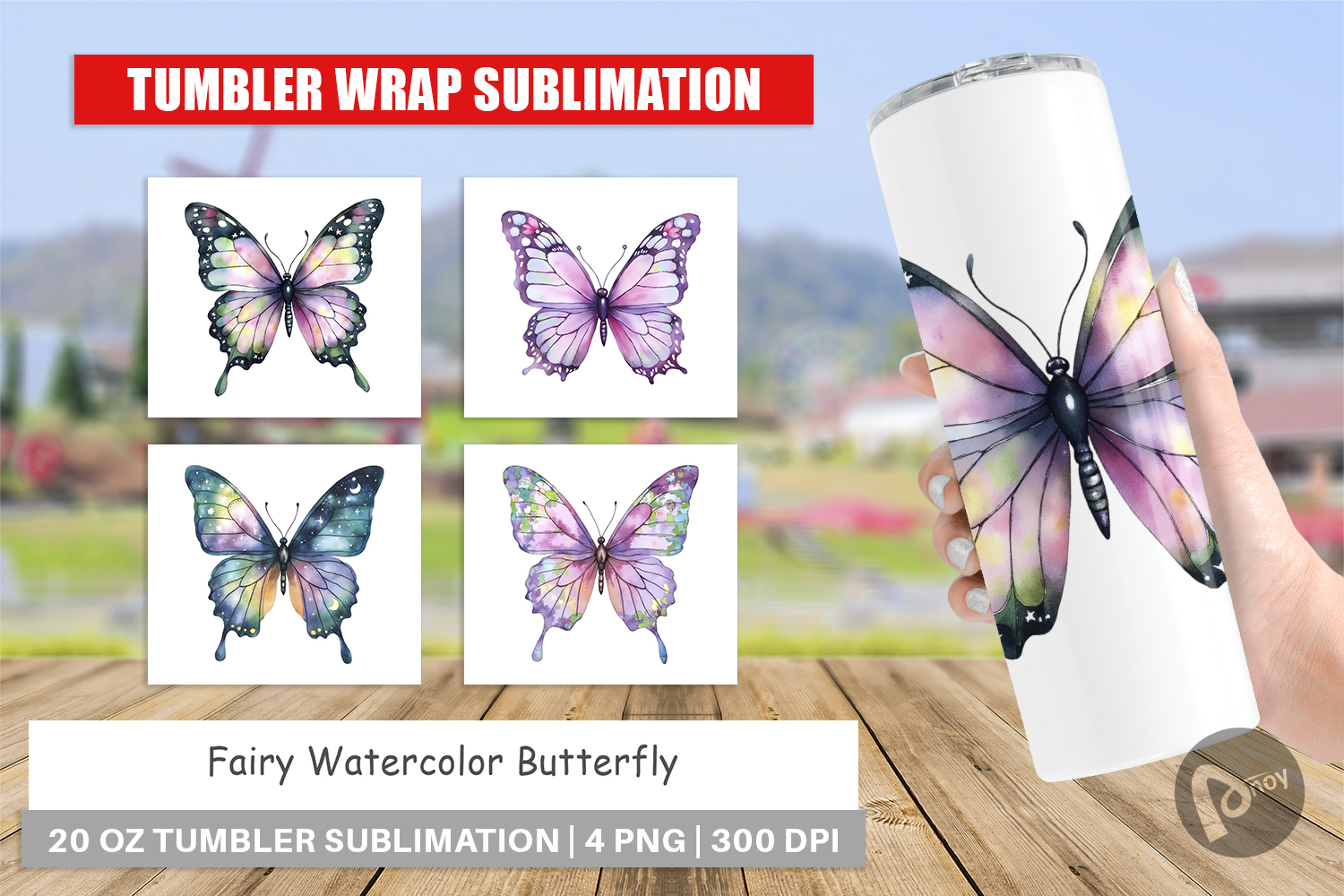 Tumbler Fairy Butterfly product image 1