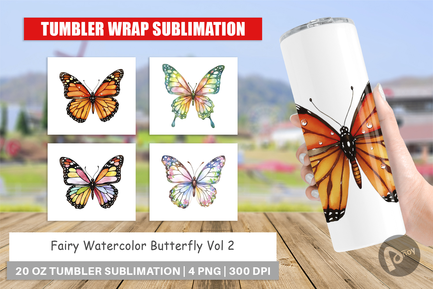 Tumbler Fairy Butterfly product image 1