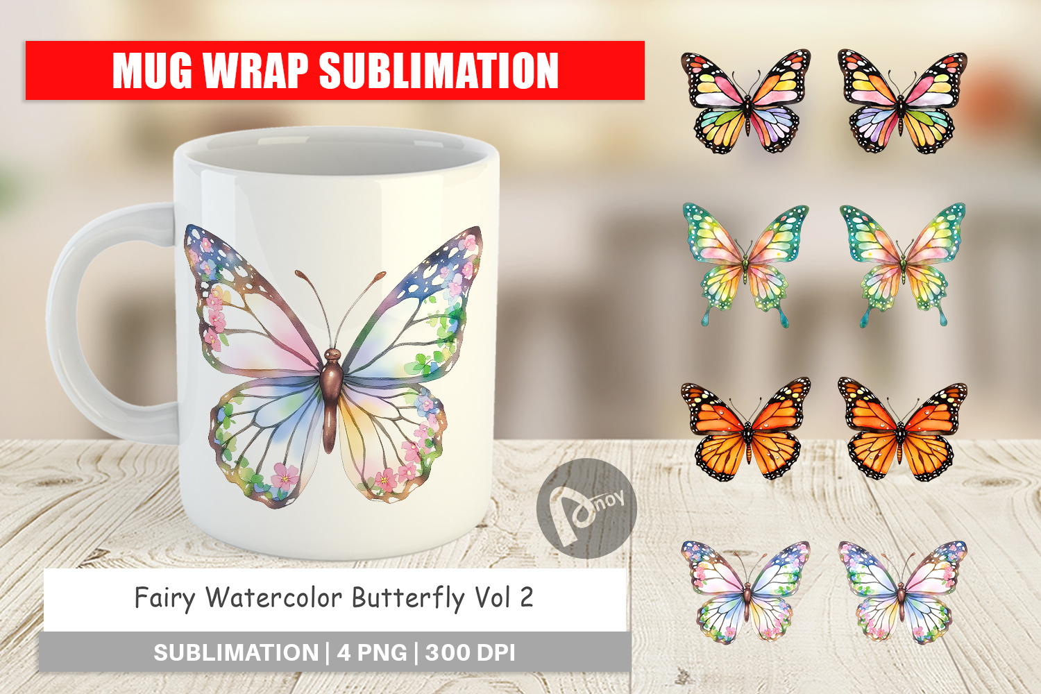 Mug Wrap Fairy Butterfly product image 1