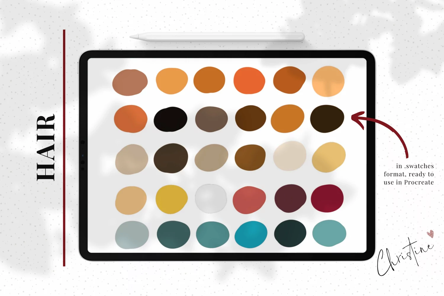Fall Autumn color palette for Procreate