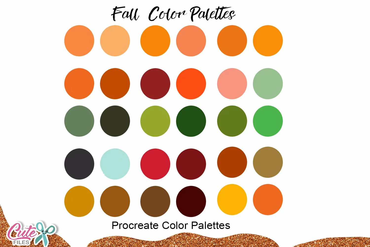 Autum Color Palettes for Procreate