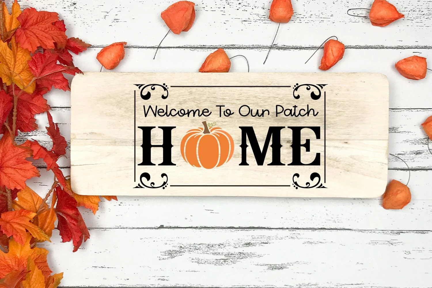 Welcome Home SVG I Fall Door Sign SVG I Fall Sign SVG PNG product image 1