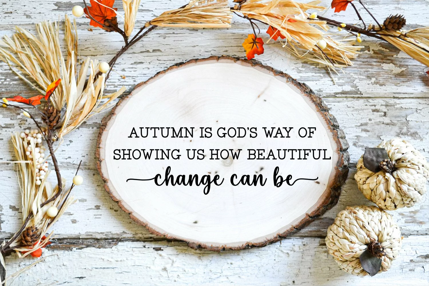 Autumn is God's Way I Fall Sign SVG I Thanksgiving Decor SVG product image 1