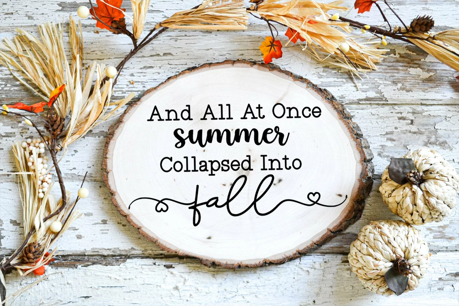 And all At Once I Fall Sign SVG I Thanksgiving Decor SVG product image 1