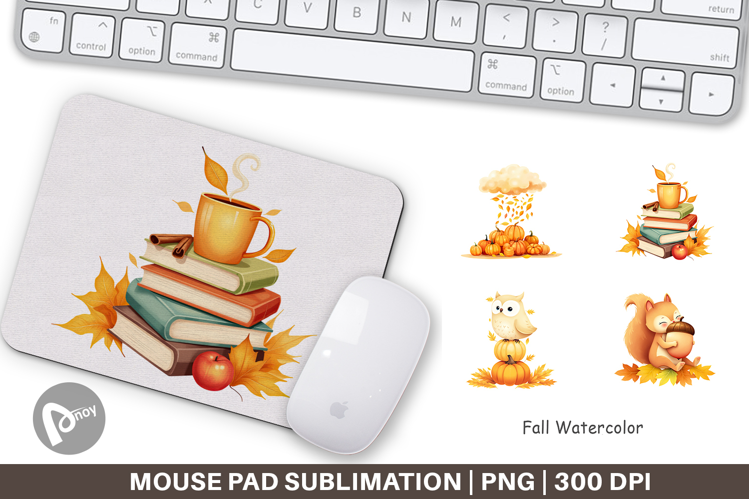 Mouse Pad Fall Watercolor product image 1