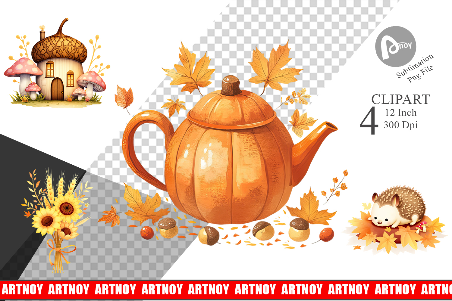 Fall Watercolor Clipart product image 1