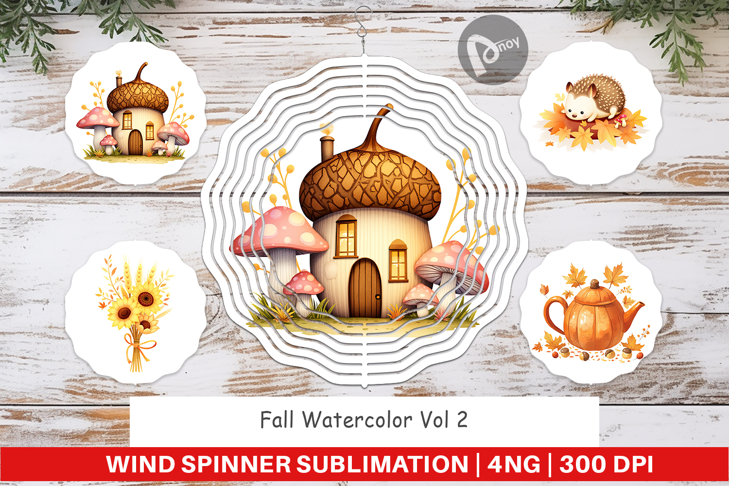 Wind Spinner Fall Watercolor product image 1
