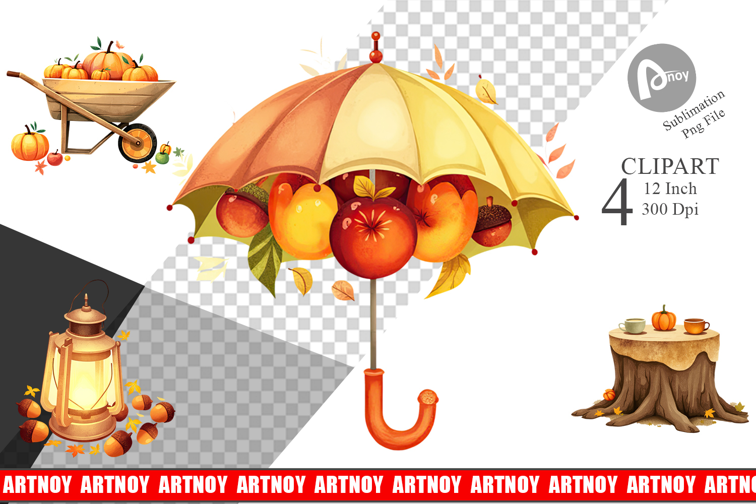 Fall Watercolor Clipart product image 1