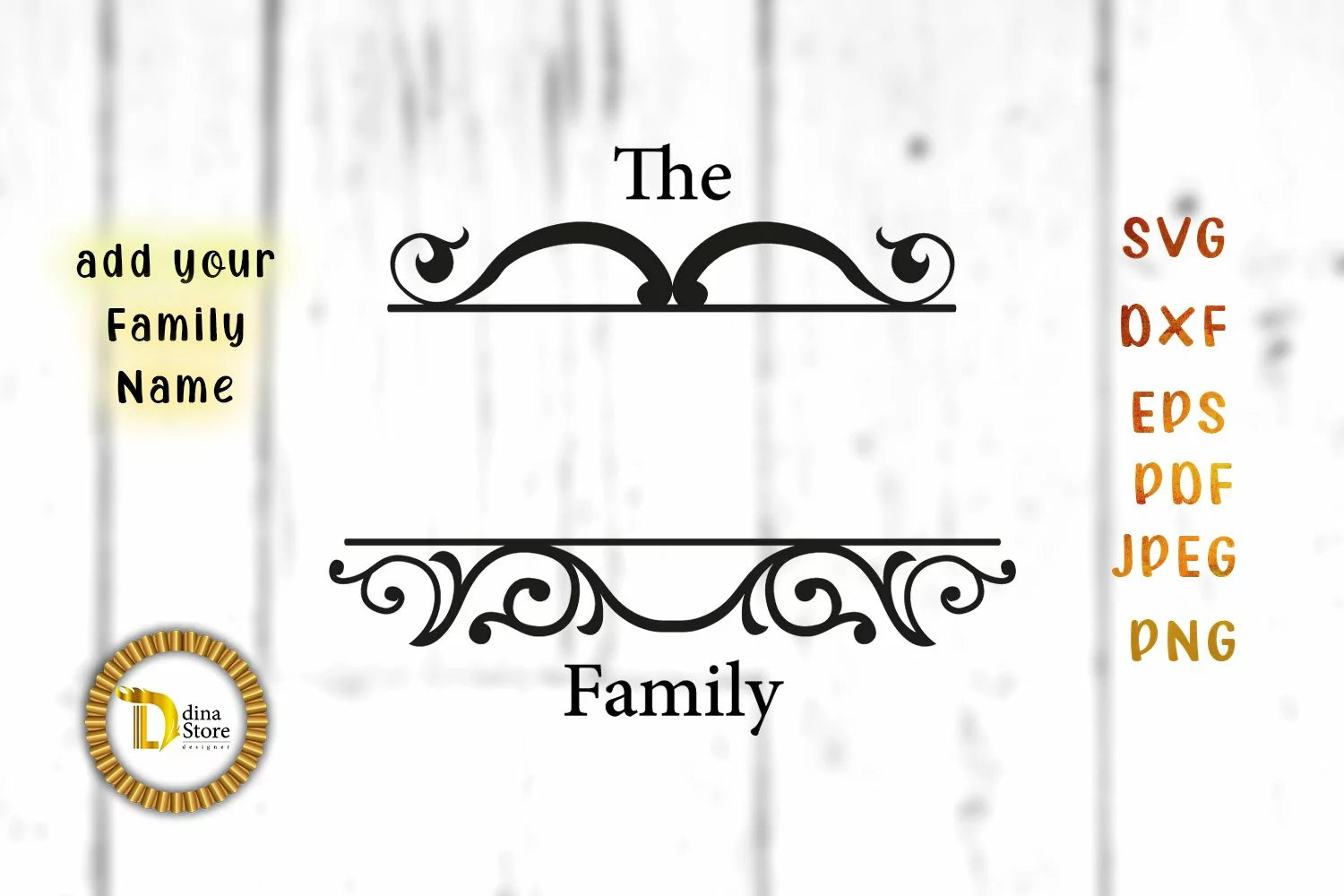 Family Monogram SVG-vintage frame SVG product image 1