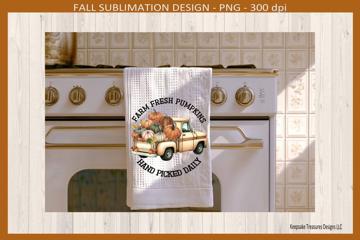 Farm Fresh Pumpkins Hand Picked Daily, Country Truck, Png product image 1
