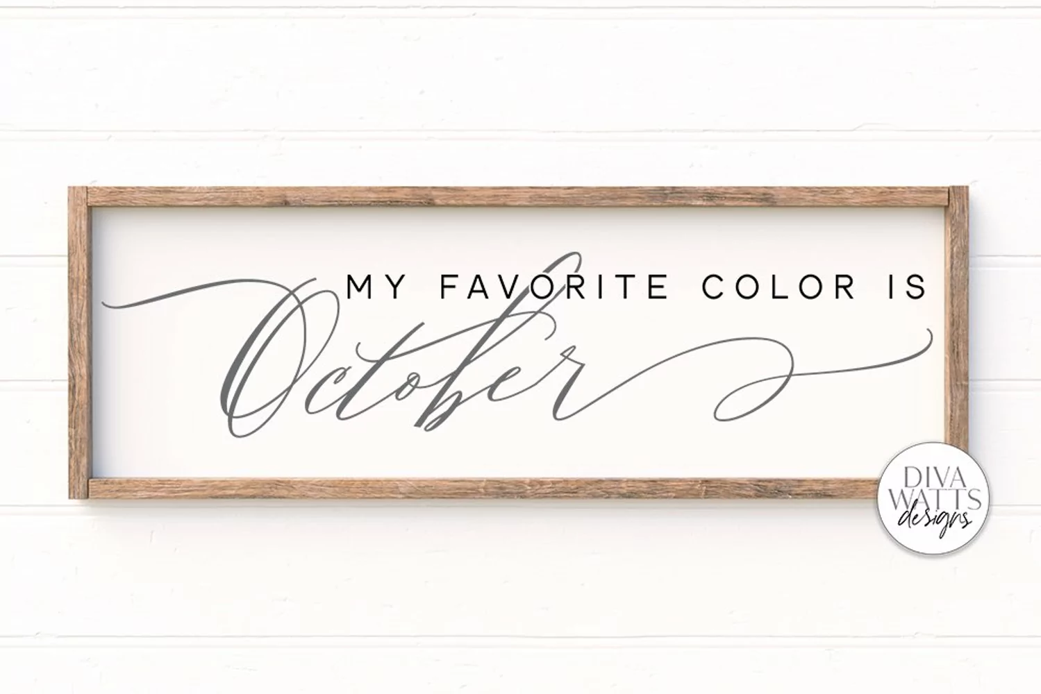 My Favorite Color Is October SVG | Fall / Autumn Sign product image 1
