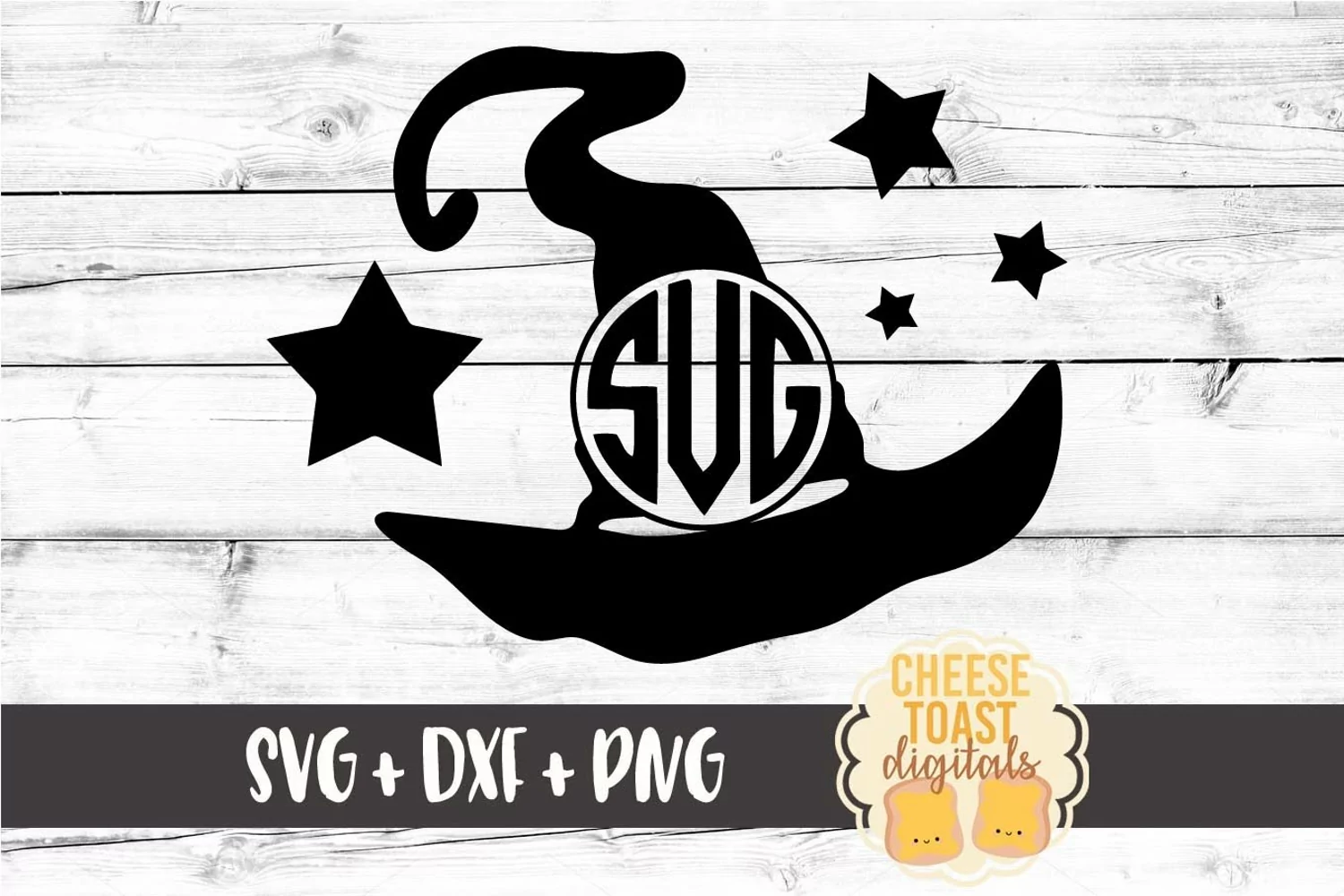 Witch Hat Monogram Frame - Halloween SVG File product image 1