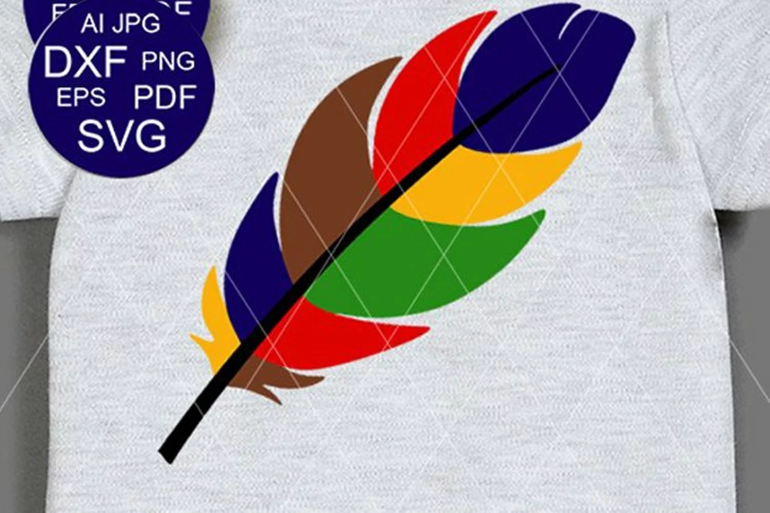 Colorful feather svg Thanksgiving decor Cricut dxf eps png product image 1