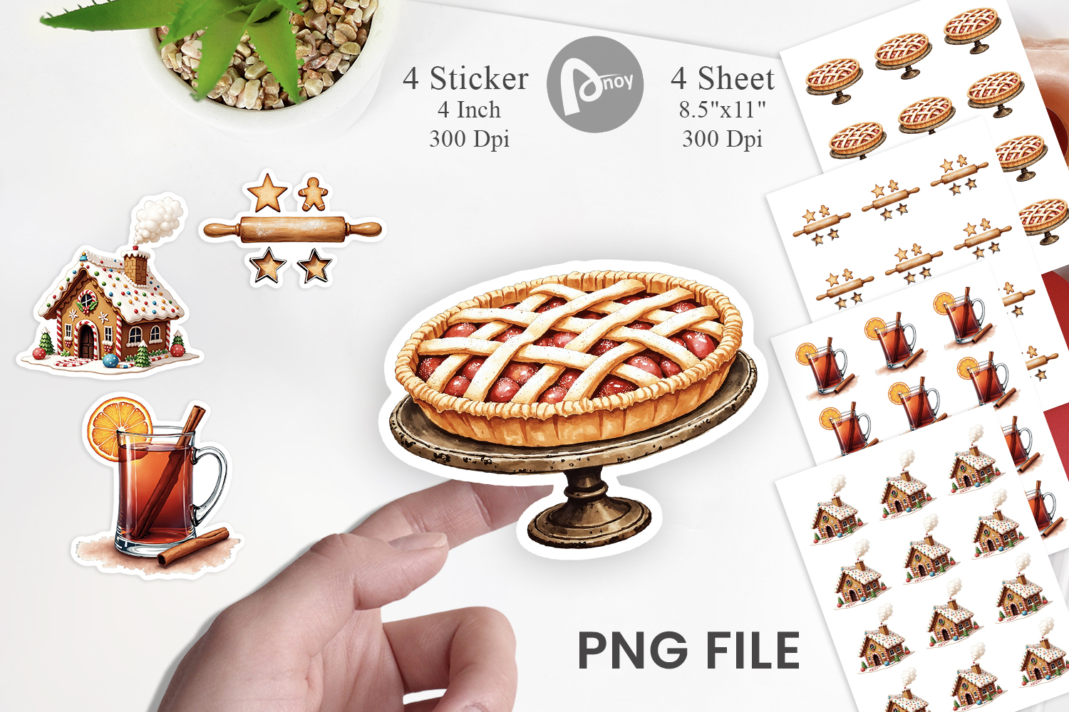 Festive Farmhouse Kitchen Sticker product image 1