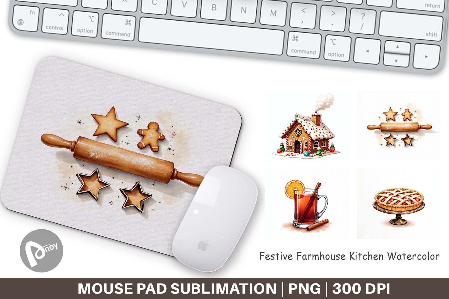 Festive Farmhouse Kitchen Mouse Pad product image 1
