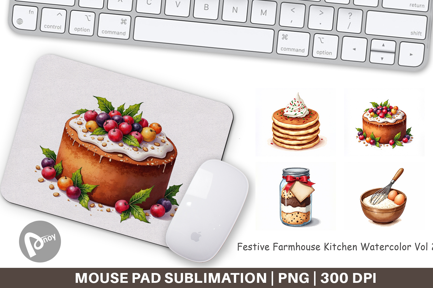 Festive Farmhouse Kitchen Mouse Pad product image 1