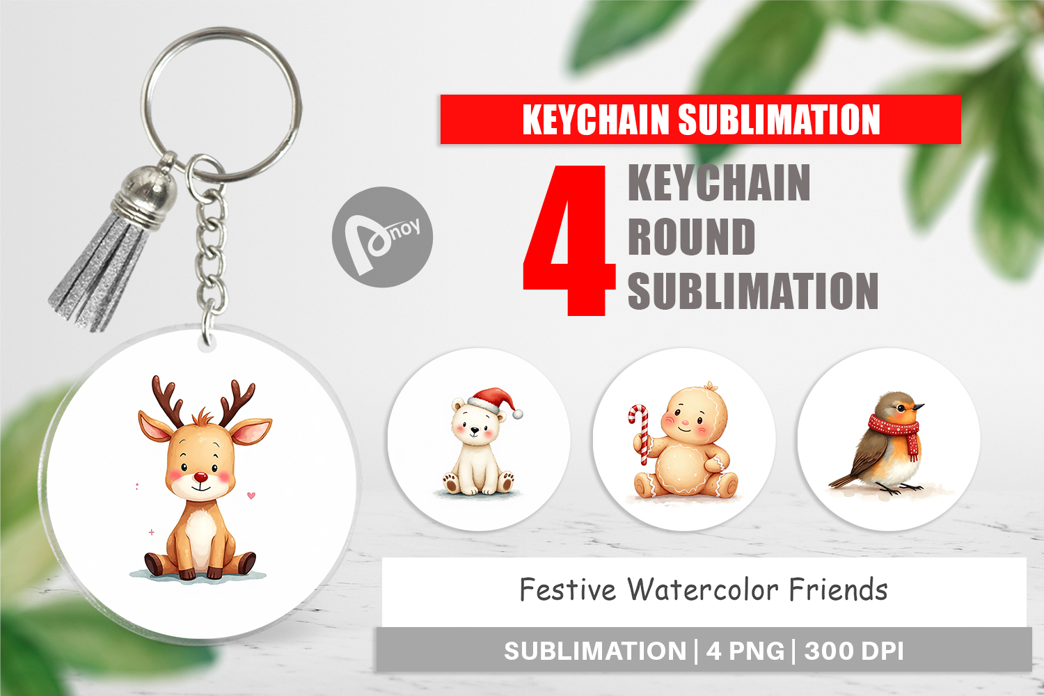 Festive Friends Keychain product image 1