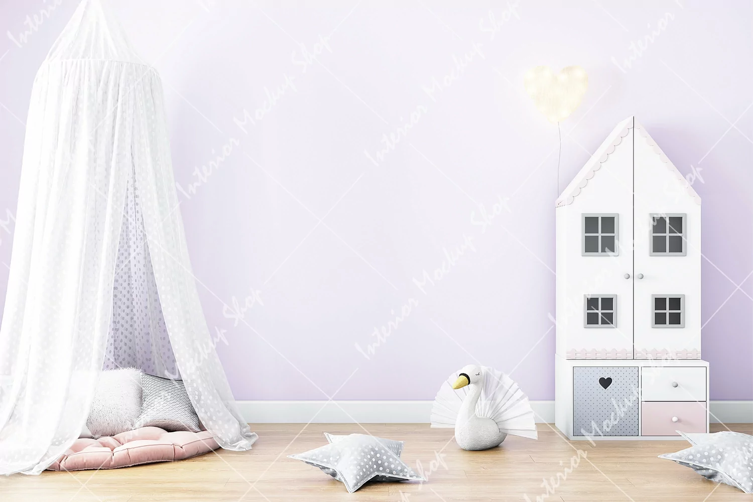 Blank wall mockup, Kids mockup, Kids room mockup product image 1