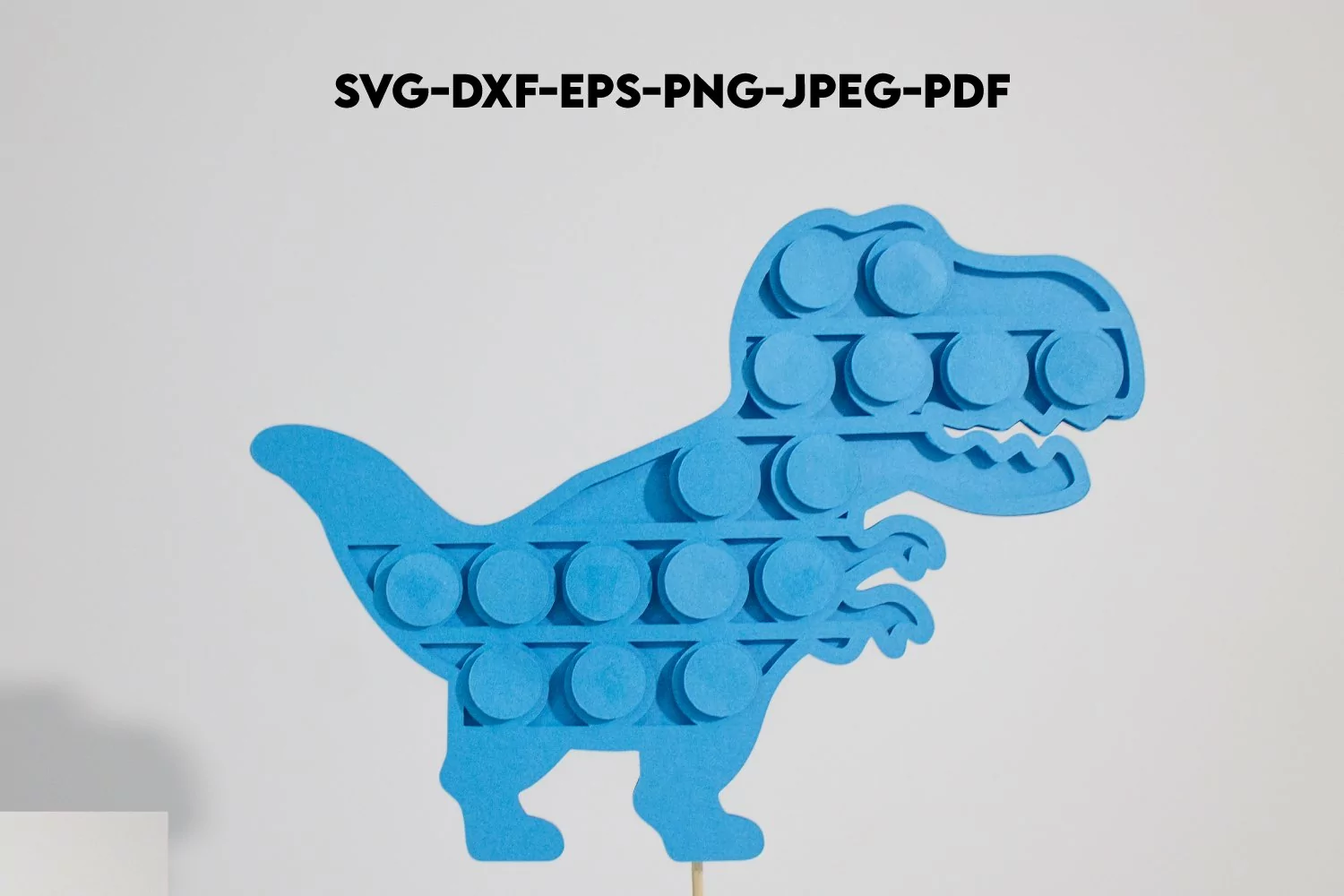 Pop It Dinosaur Cake Topper Svg, Fidget Toy Cake Topper product image 1