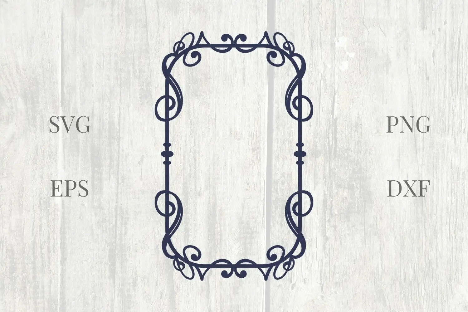 Filigree Vintage Wedding Frame SVG