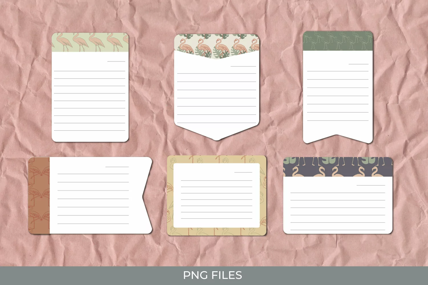Flamingo with Vintage Color Seamless Pattern Journalig page product image 1