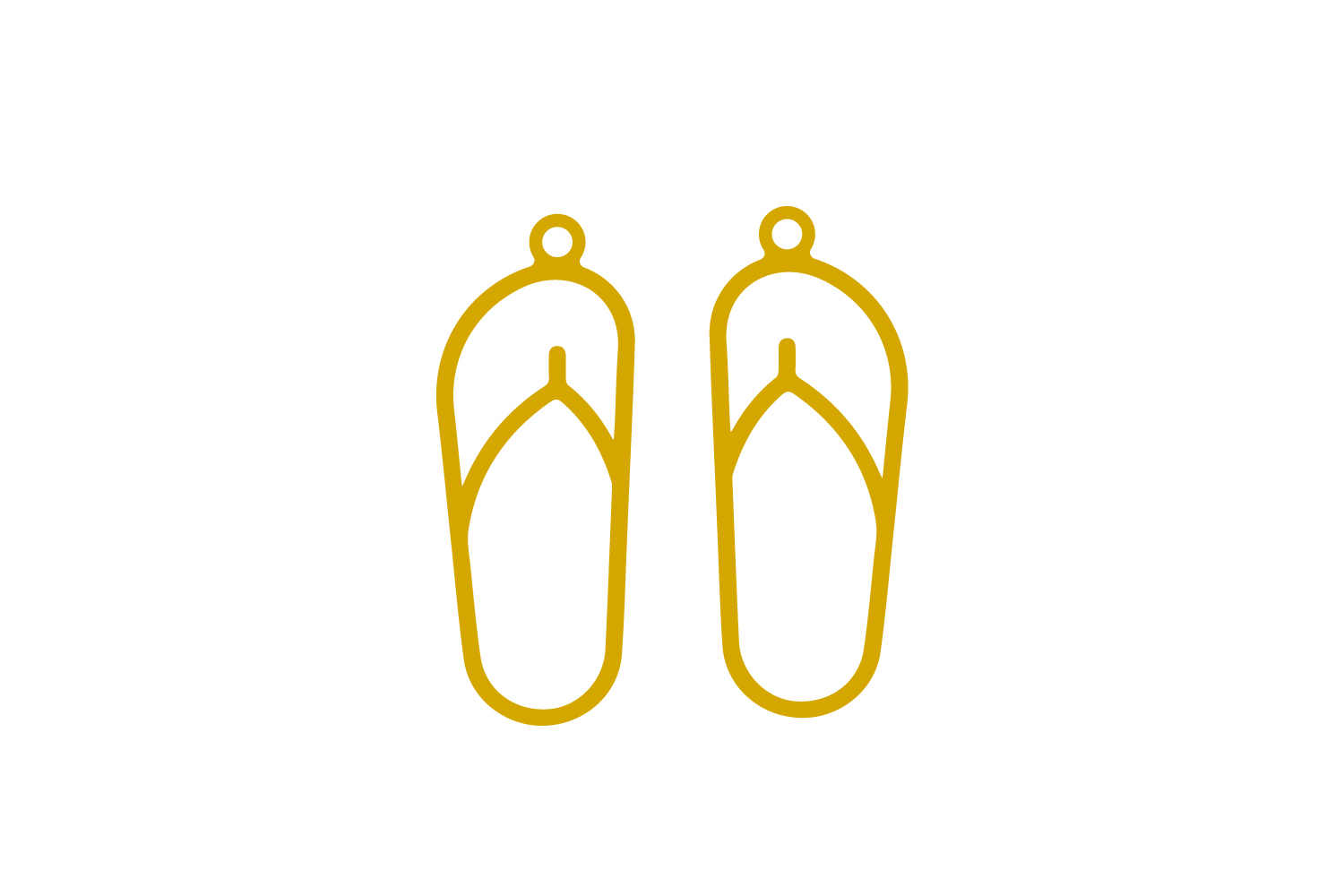 Flip Flop Earrings Laser Cut SVG Template product image 1