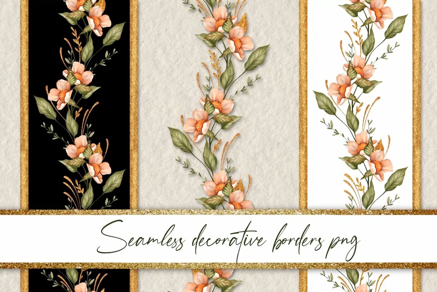 Floral decorative seamless borders /3 product image 1