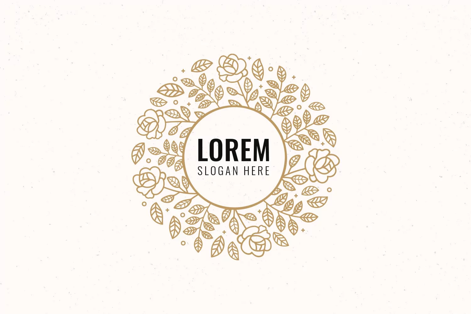 Floral Frame Vintage Monogram Logo Template product image 1