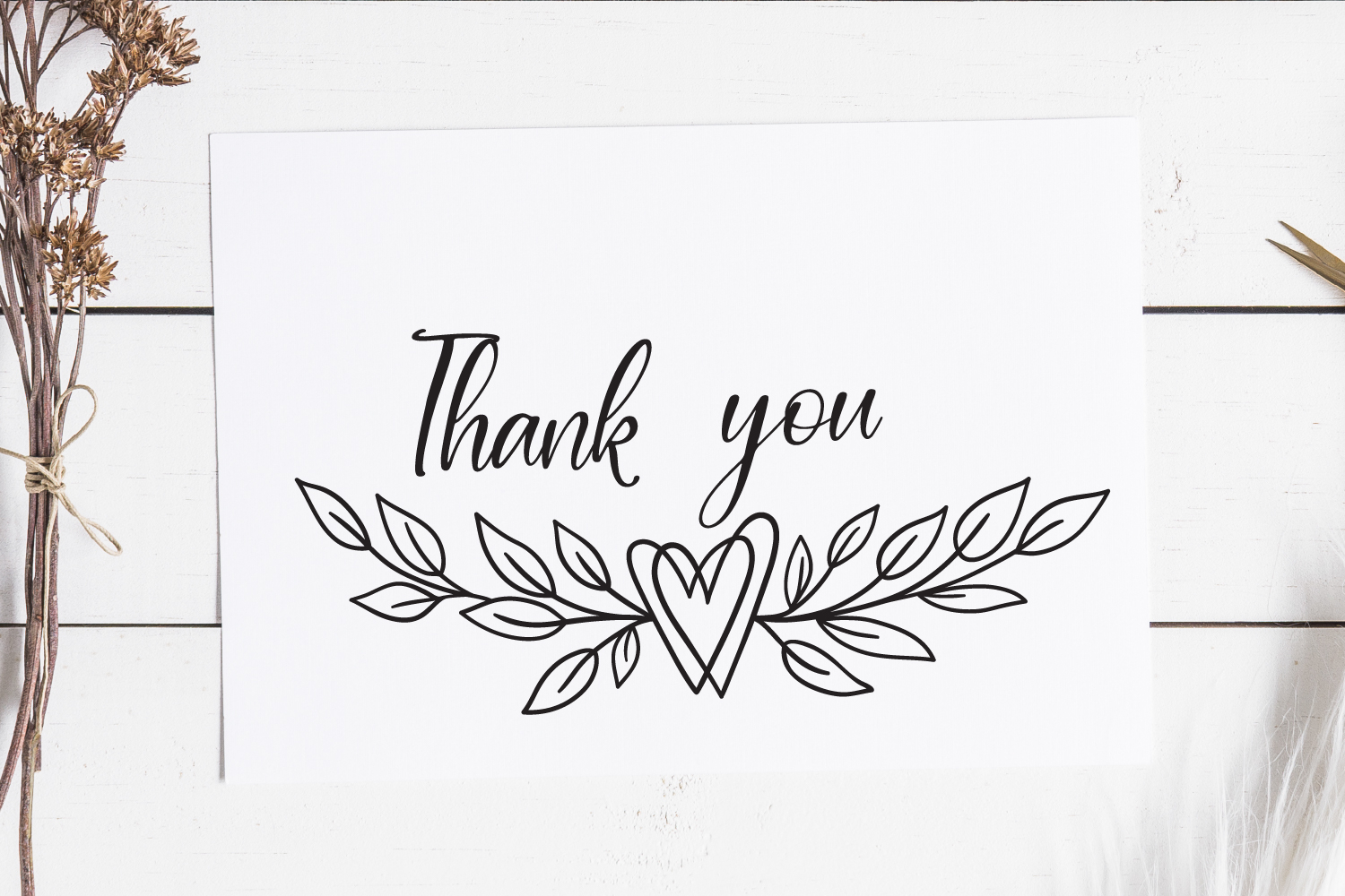 Floral Borders SVG Cut File. Heart Laurel Leaves Divider PNG product image 1