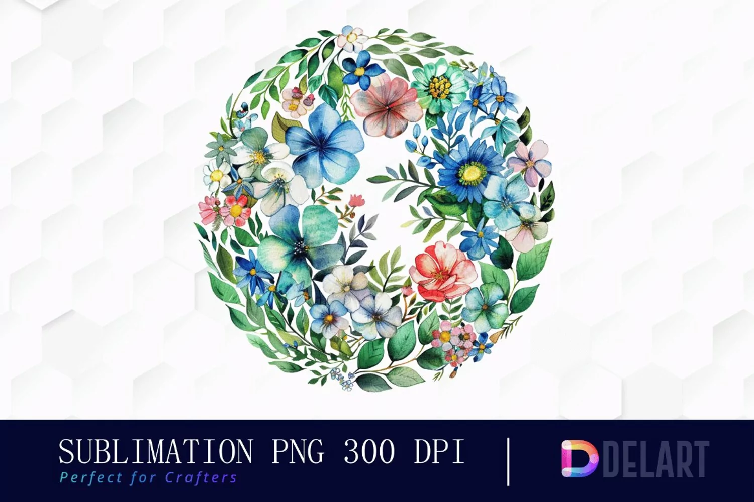 Floral Globe Watercolor Clipart product image 1