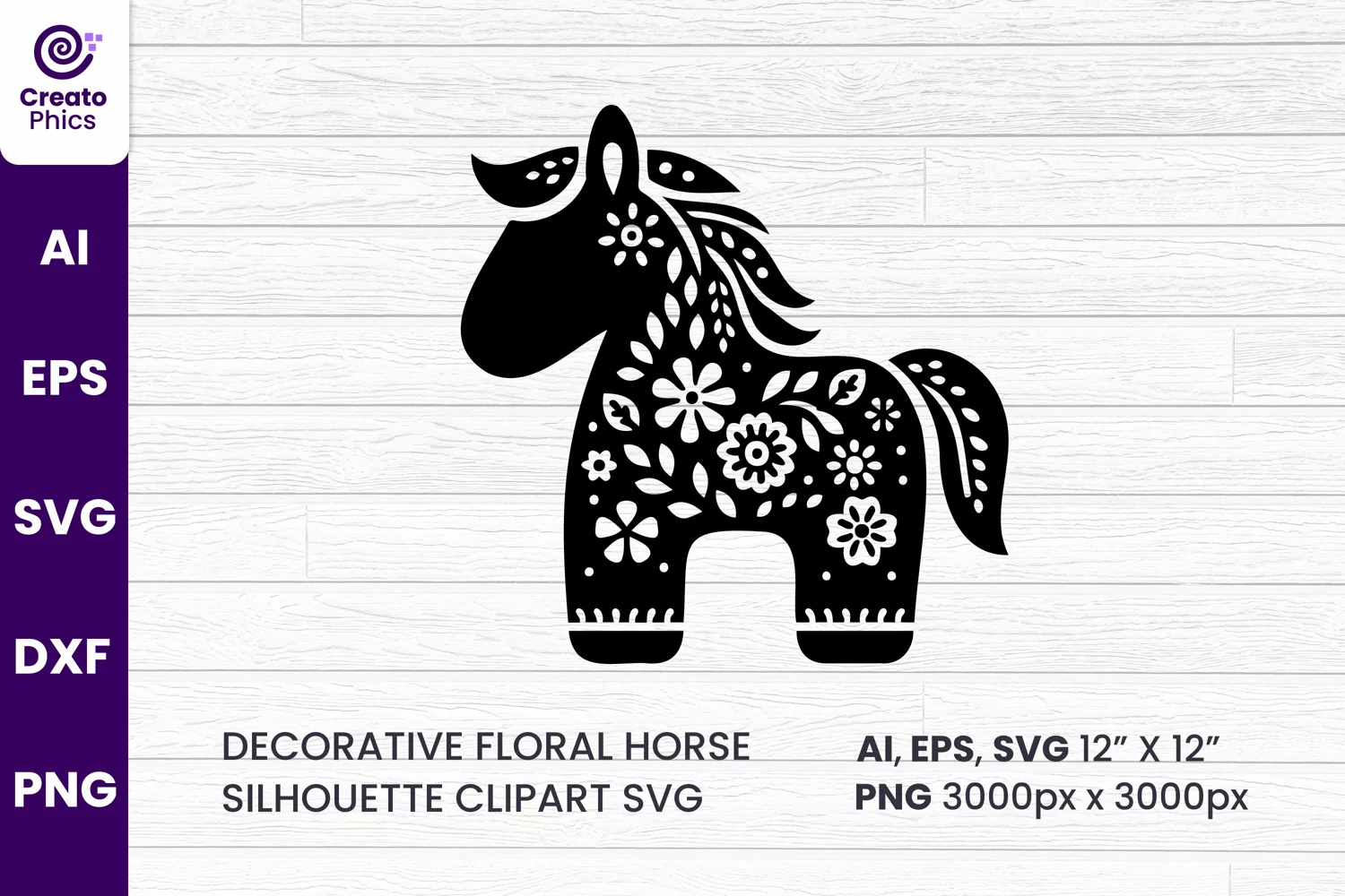 silhouette svg, floral element, element, floral horse, decorative horse, horse, sublimation,