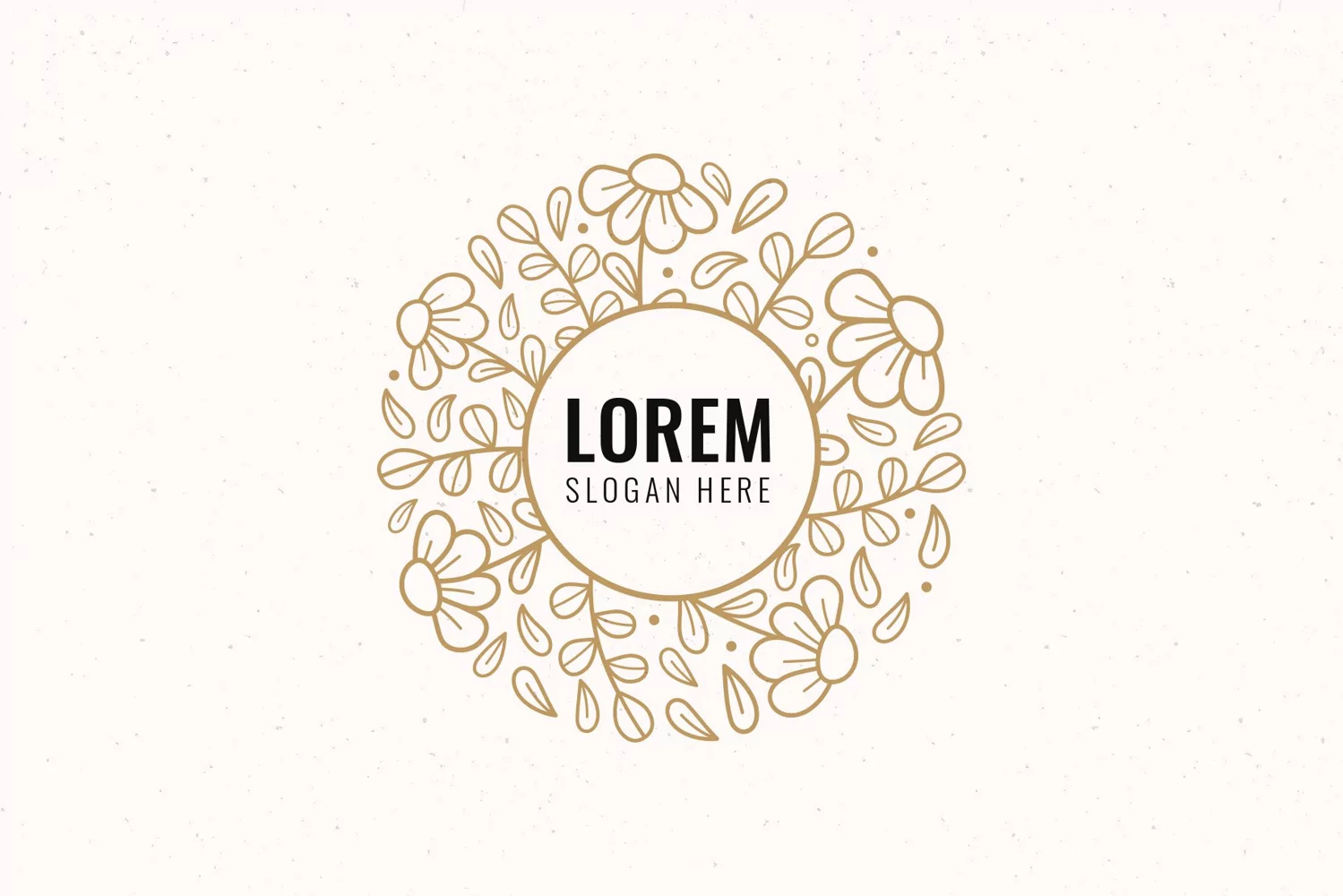 Floral Monogram Vintage Frame Logo Template product image 1