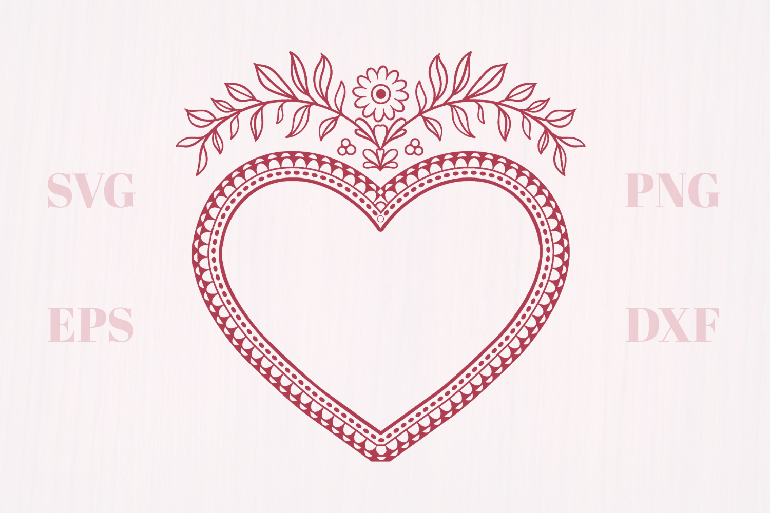Floral ornament vintage heart product image 1