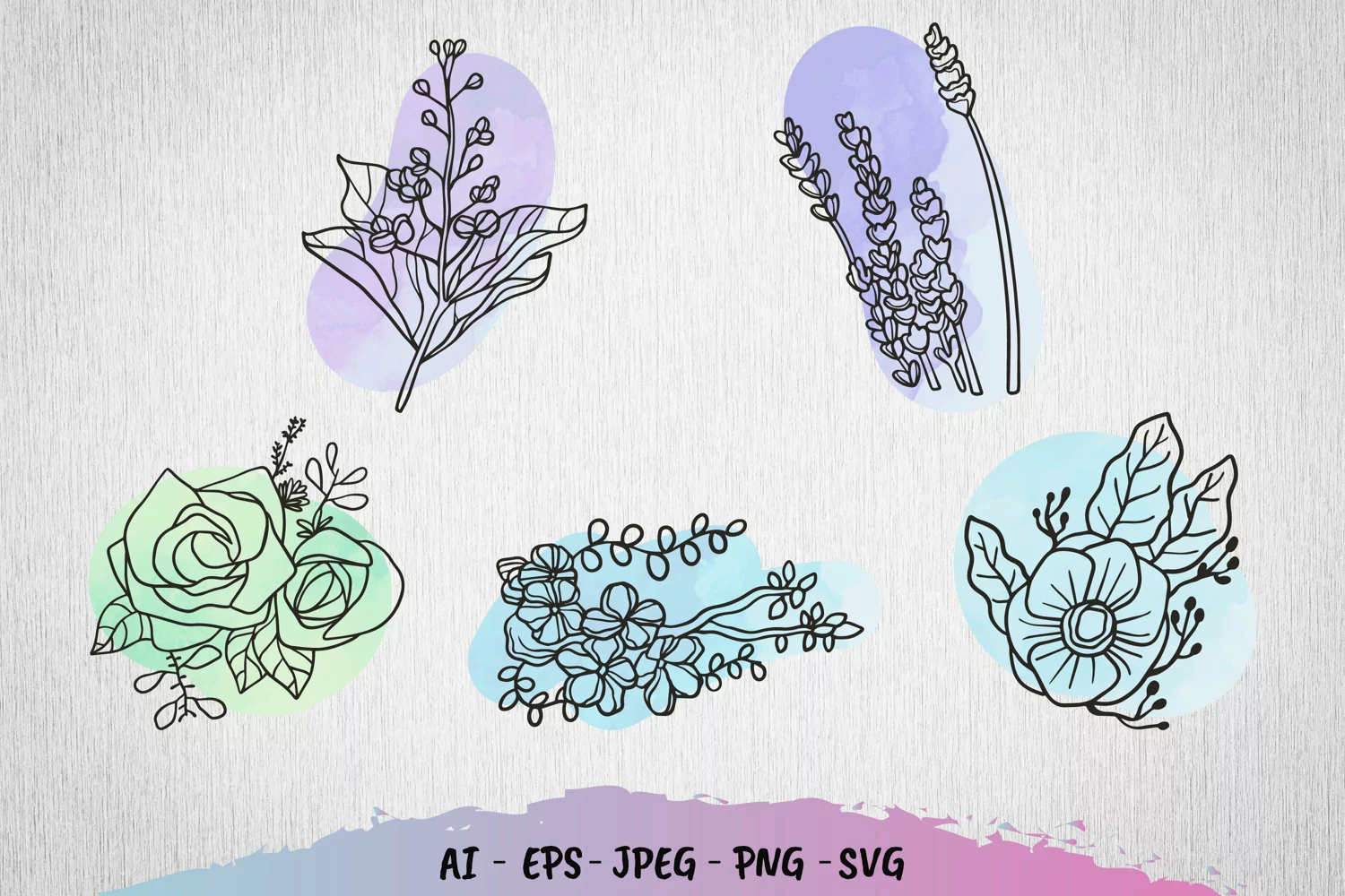 Floral Watercolor Set product image 1