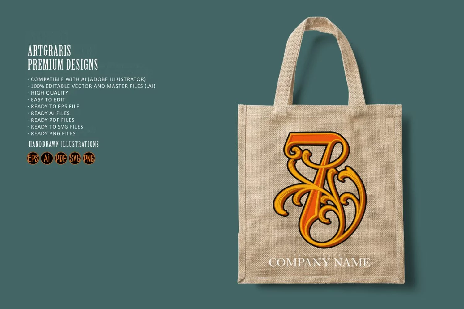 Flourish vintage number 7 monogram elegant product image 1