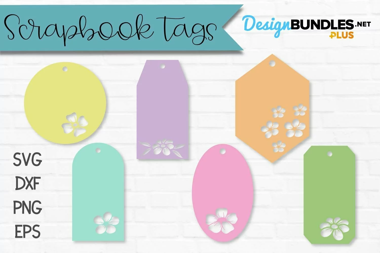 Flower Day Tags Scrapbook Kit Spring Gift Tag