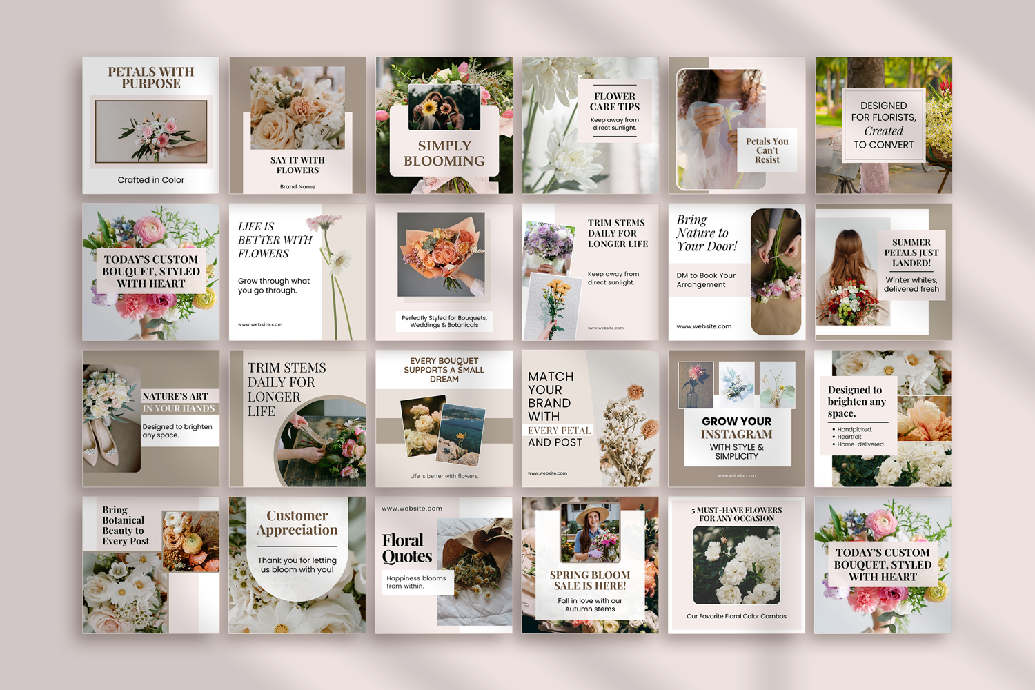 Flower Instagram Canva Social Media Templates product image 1