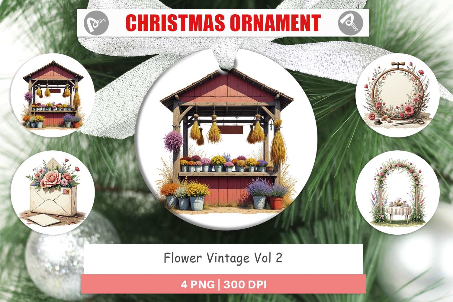 Ornament Vintage Flowers product image 1