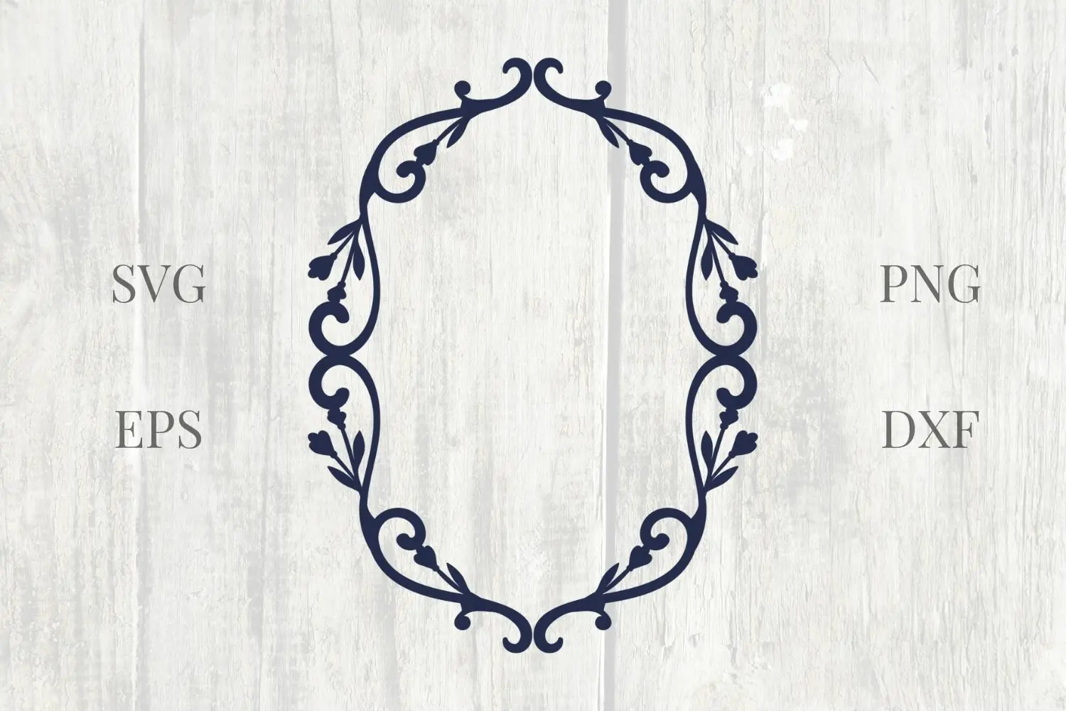 Flower Vintage Wedding Frame SVG